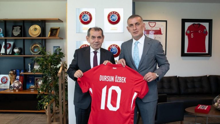 Galatasaray Başkanı Dursun Özbek, TFF Başkanı Hacıosmanoğlu'nu ziyaret etti