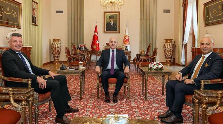 Sadettin Saran, TBMM Başkanı Numan Kurtulmuş'u ziyaret etti